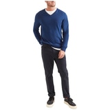Sportscraft Men's Double V Neck Knit Sweater Ink