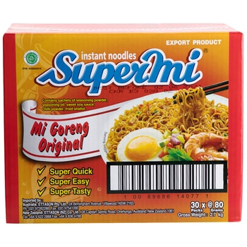 Supermi Mi Goreng Noodle 30 x 80g