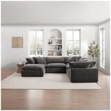 Aiden & Ivy 6 Piece Fabric Modular Sectional