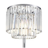 Bridgeport Designs Dual Level Clear Hanging Crystal Table Lamp