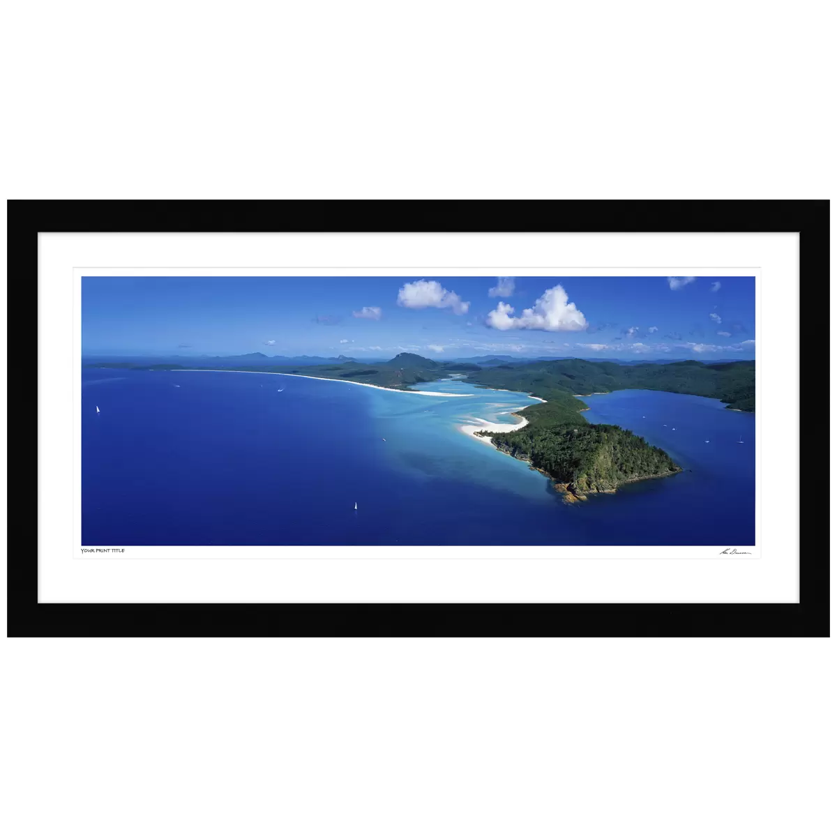 Ken Duncan Whitsundays QLD Black Framed Print 161 x 85.8 cm