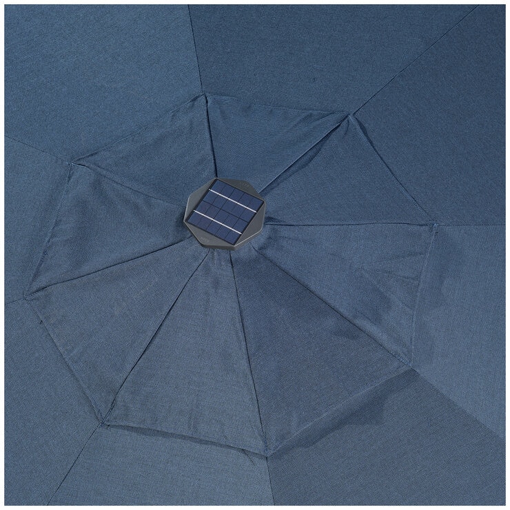 SunVilla Blue LED Market Umbrella 3M