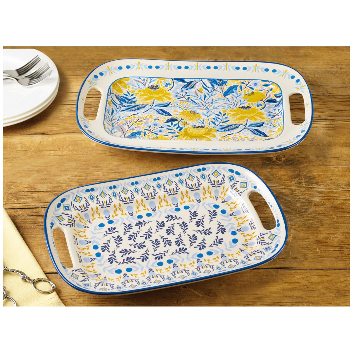 Fitz & Foyd Madeline Serving Platters 2 Piece Set