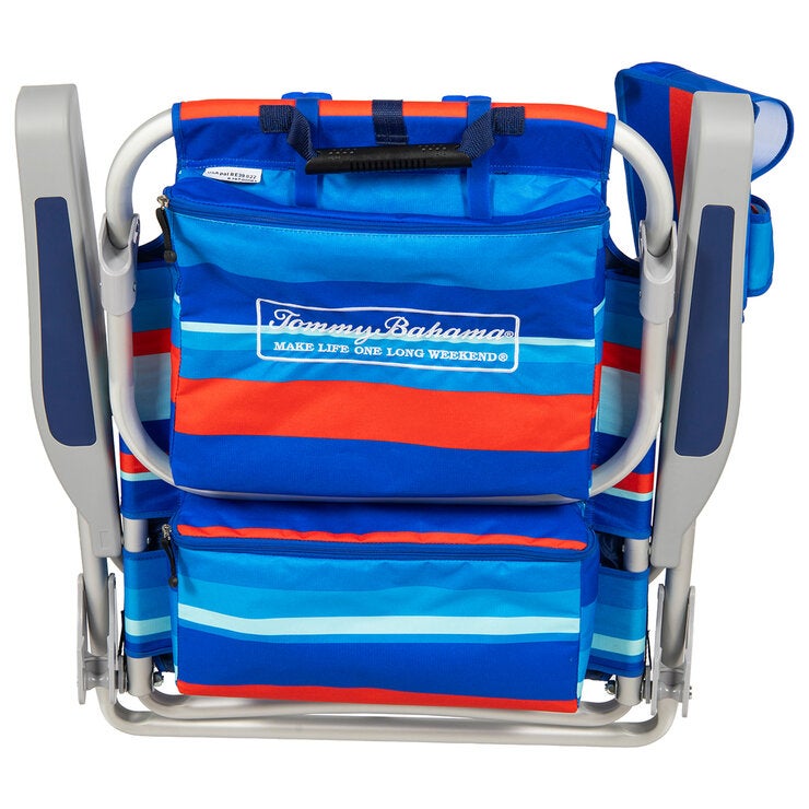 Tommy Bahama 5 Position Beach Chair 2 Pack - Red/Blue Stripe Tommy Bahama 5 Position Beach Chair 2 Pack - Red/Blue Stripe