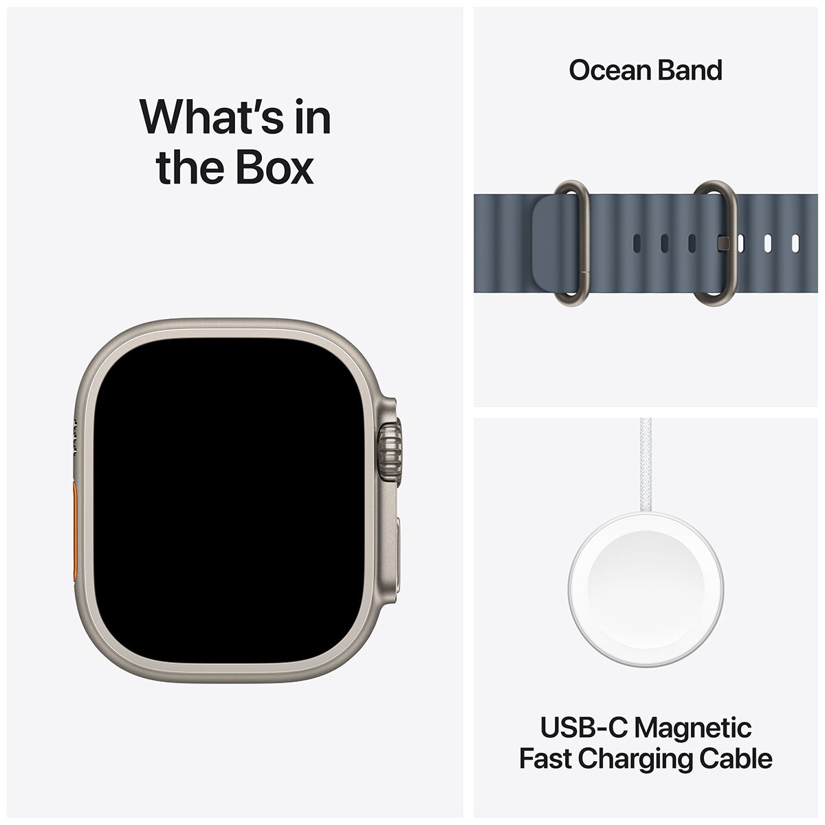 Apple Watch Ultra 3 GPS + Cellular 49-mm Natural Titanium Case with Anchor Blue Ocean Band