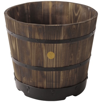 Takasho VegTrug Wooden Barrel Planter 46 x 34cm 6 Pack