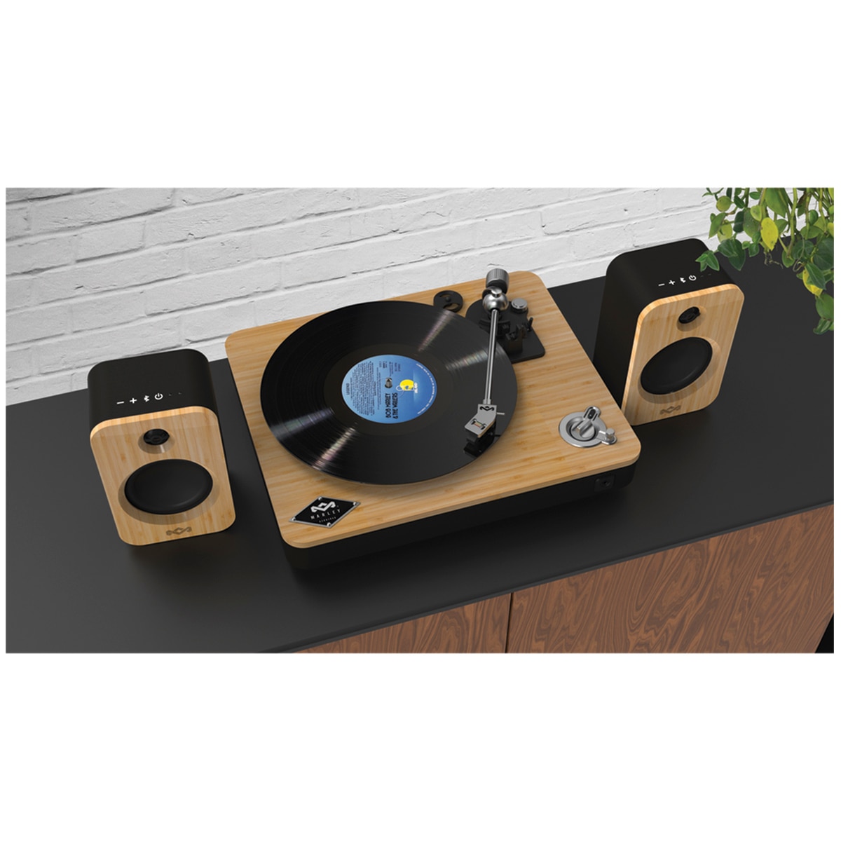 House Of Marley Turntable and Duo Bookshelf Speakers Costco Australia