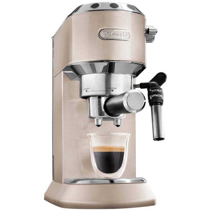 De'Longhi Dedica Metallics Coffee Machine Champagne Beige EC785BG