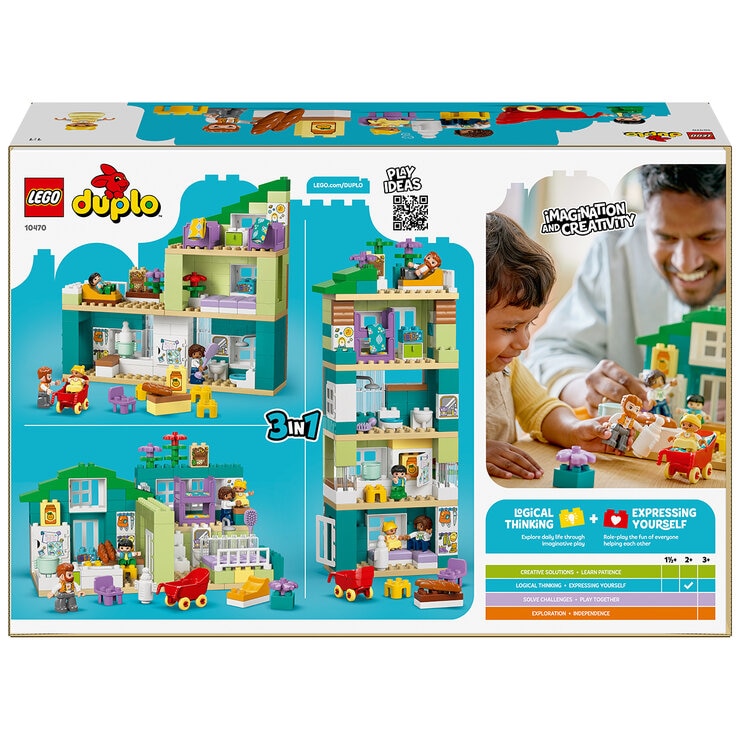 LEGO DUPLO 3 In 1 Modern Family House With Figures 10470