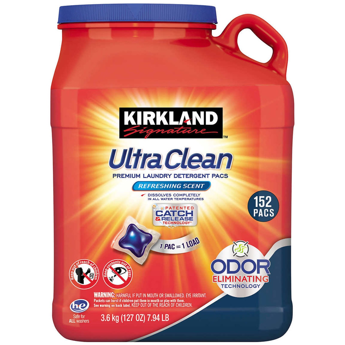 Kirkland Signature Ultra Clean Laundry Pacs 152ct