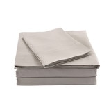 Bdirect Royal Comfort Blended Bamboo Quilt Cover Sets -Warm Grey-Double
