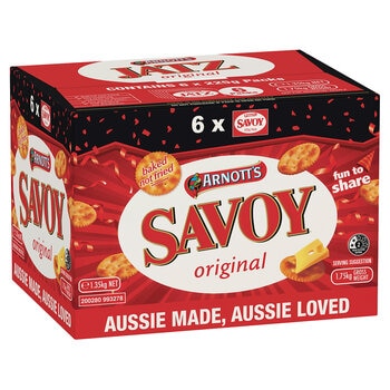 Arnott's Savoy Crackers 6 x 225g