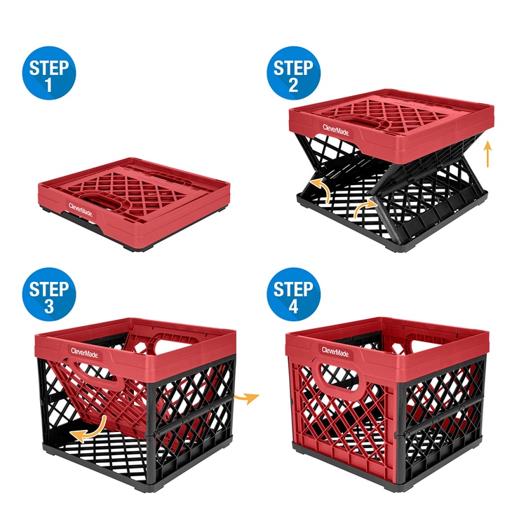 CleverMade Milk Crate Red 25L Costco Australia