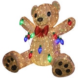 Glitter Stringmesh Bear With C Bulbs And 450 Led Lights 1.5 Metres