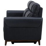 Aiden & Ivy Leather Power Reclining Sofa With Power Headrests
