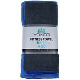 Odyssey Living Yokimi 2 pack Gym Sports Towel - Cobalt Blue /Charcoal