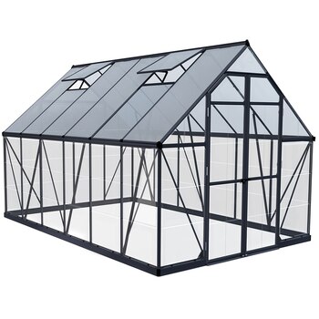 Palram Balance Greenhouse 243.8 x 365.8 cm with Grey Frame