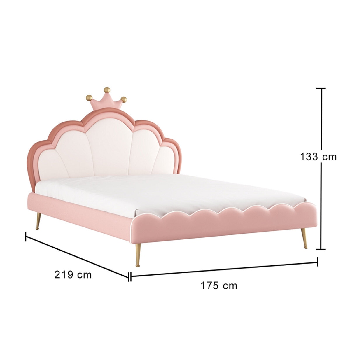 Aesthetik Kids Shell Princess Bed