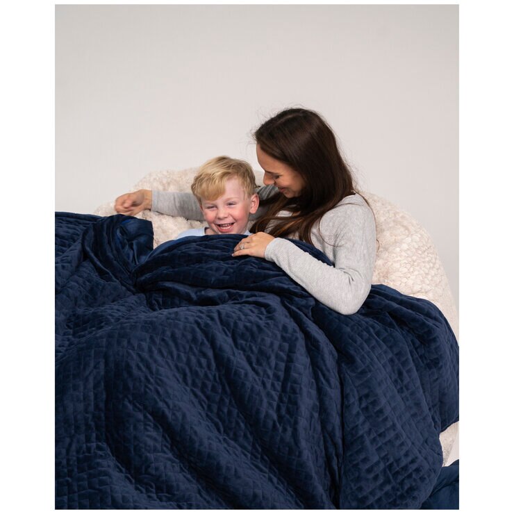 Therapy King Blanket with Cover 10kg Calming Blue
