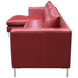 Moran Pico 3.5 Seater Sofa With Left Chaise Berry Silver