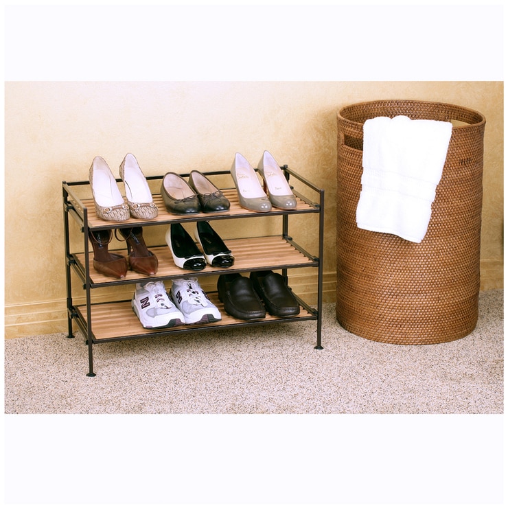 Seville Shoe Rack Bamboo 2pk Costco Australia