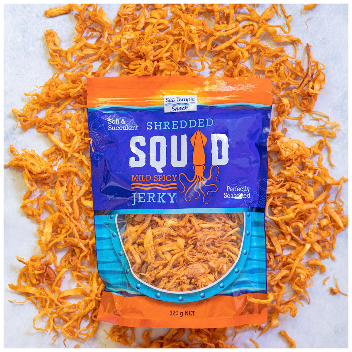 Sea Temple Spicy Shredded Squid 320 gram