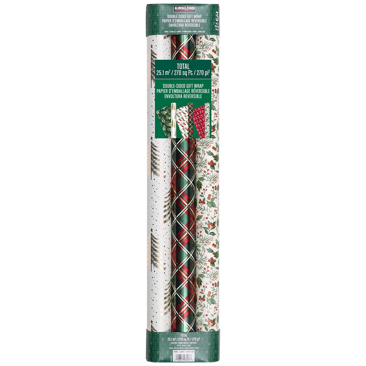 Kirkland Signature Traditional Double-Sided Gift Wrap 6 Pack