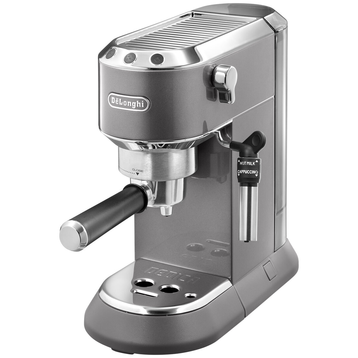 Delonghi EC785GY Dedica Metallics Coffee Machine, Pewter Grey