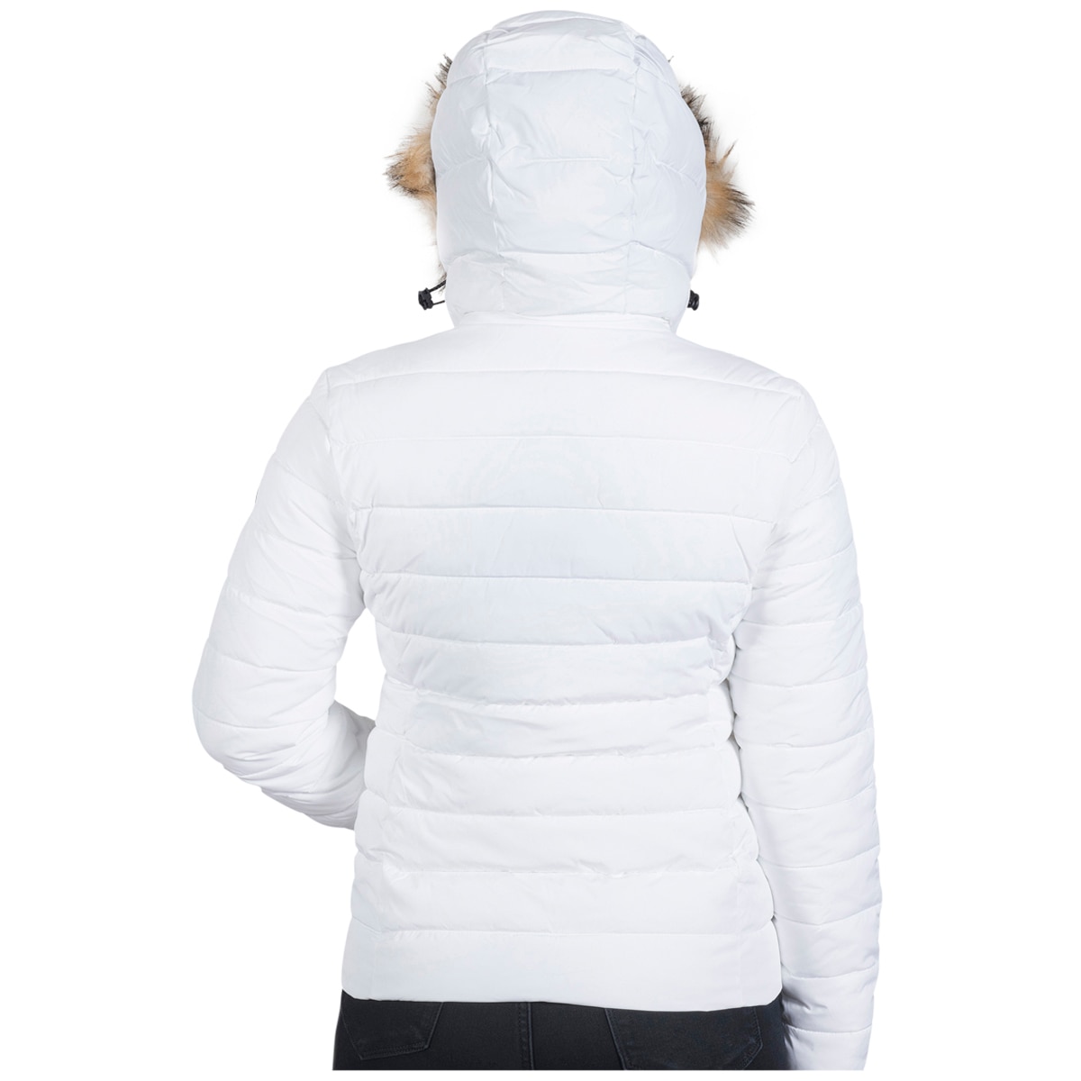 Superdry Women’s Faux Fur Fuji Hooded Jacket White