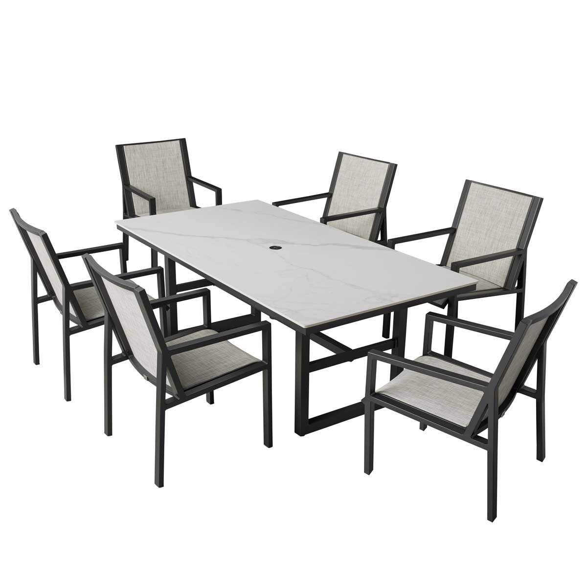 Agio Trinity 7 Piece Sling Dining Set