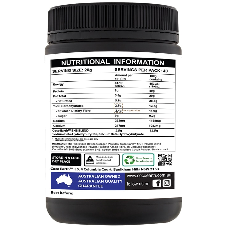 COCO Earth Keto Shake 800g Costco Australia