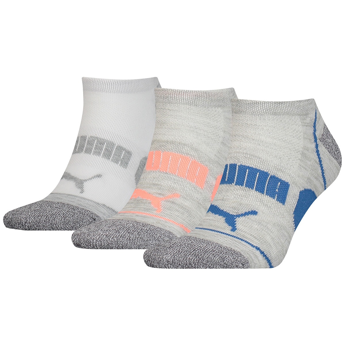 Puma 8pk No Show Socks - Grey/White