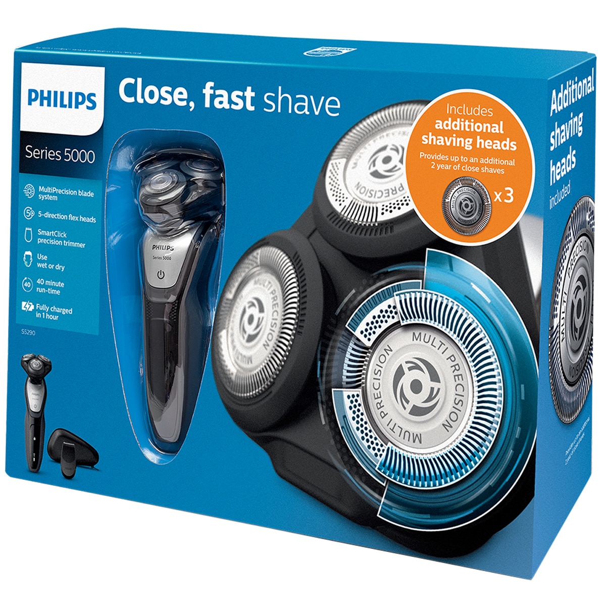 Philips Wet & Dry Series 5000 Men's Shaver with Additional Shaving