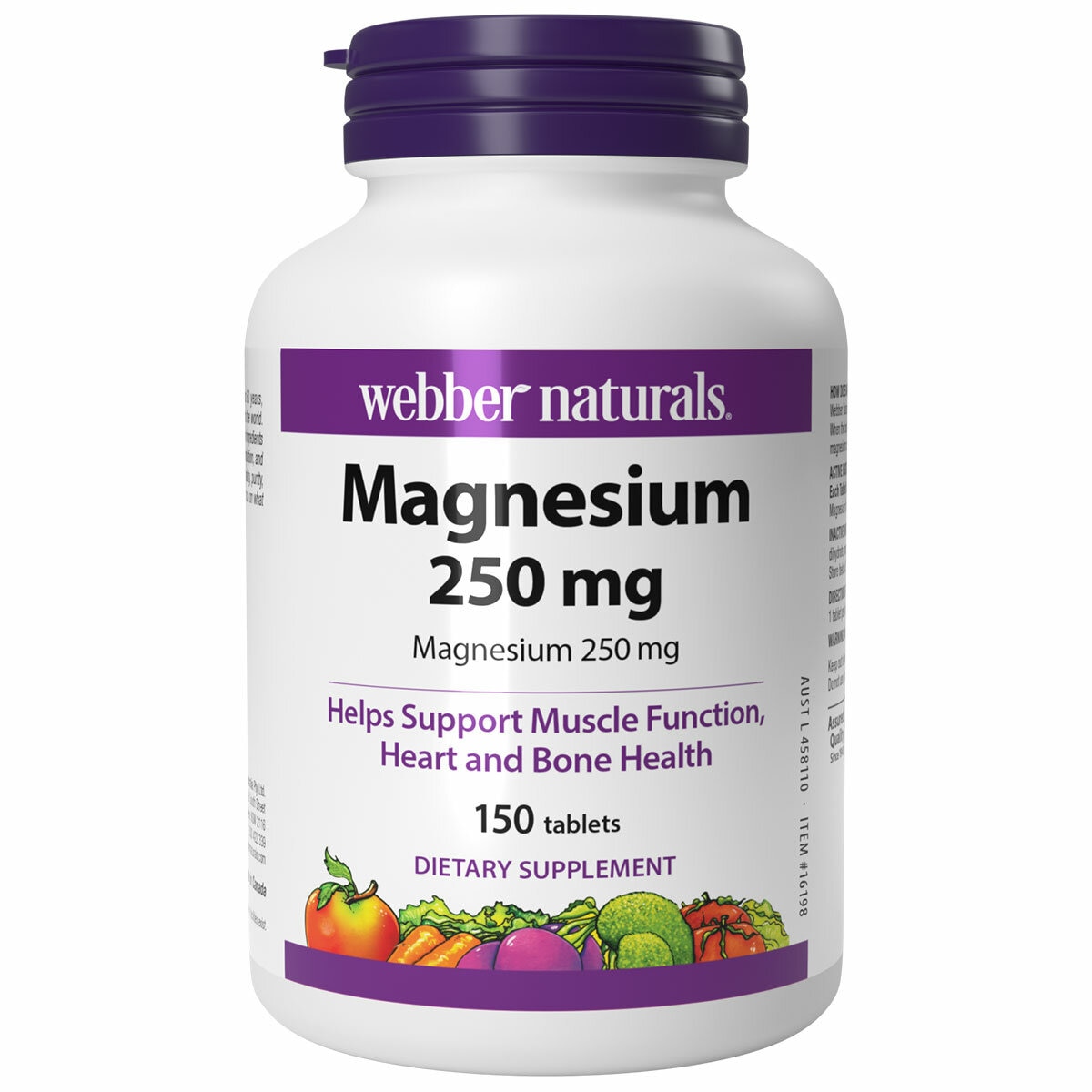 Webber Naturals Magnesium 250mg 150 Tablets Webber Naturals Magnesium 250mg 150 Tablets