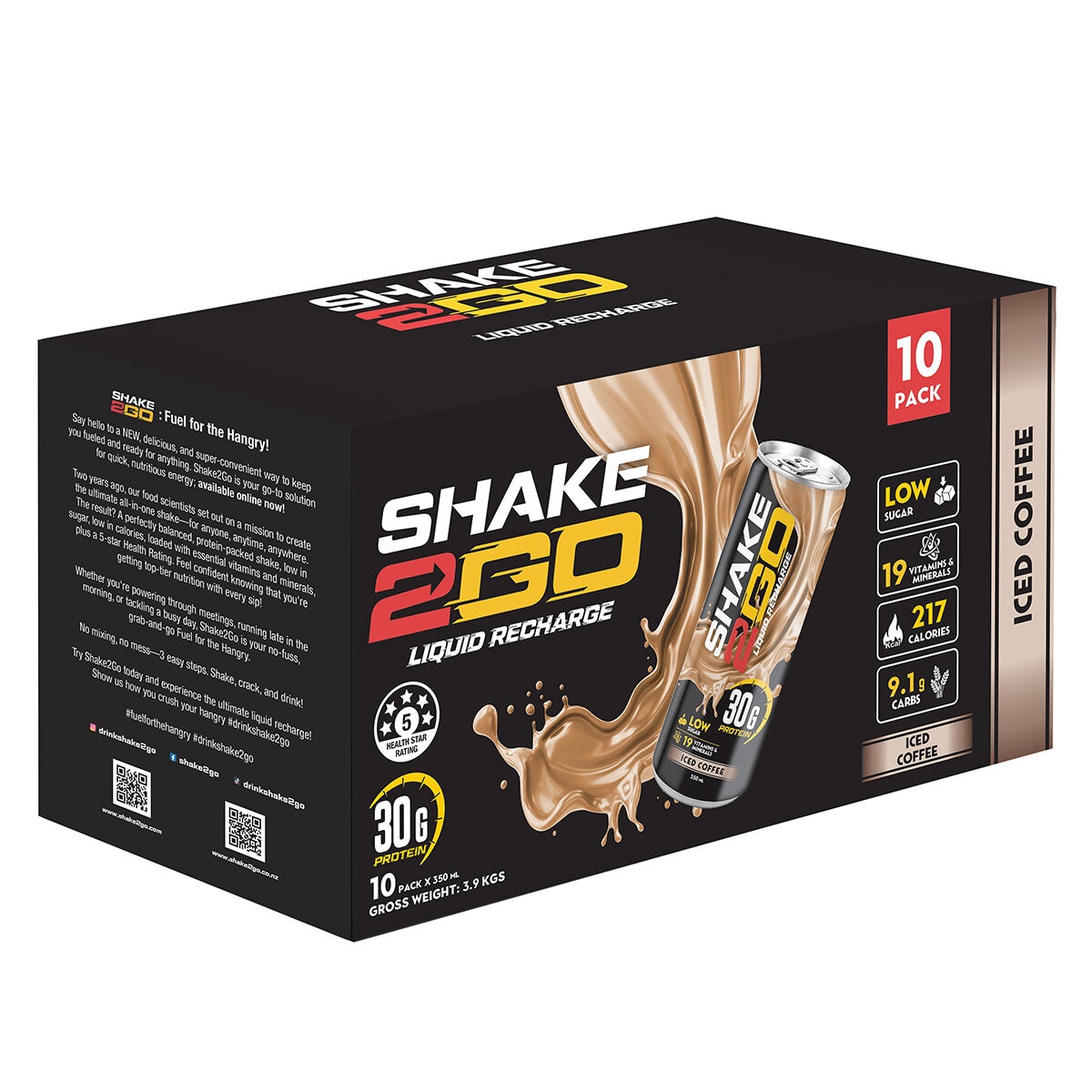 Optislim Shake 2 Go Protein Shake Coffee 10 x 350ml