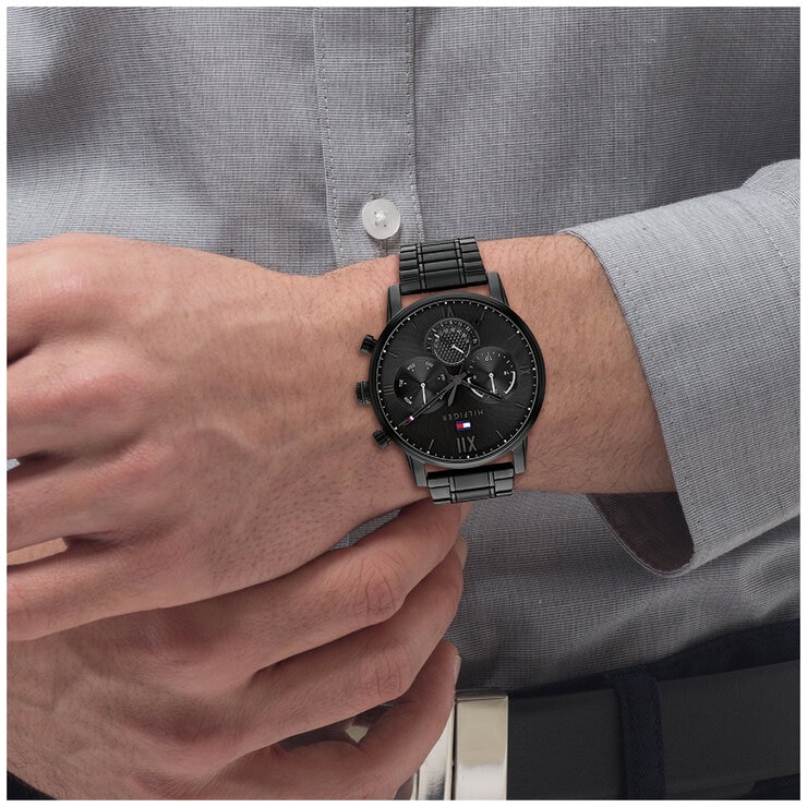 Tommy Hilfiger Black Steel Black Dial Men's Watch