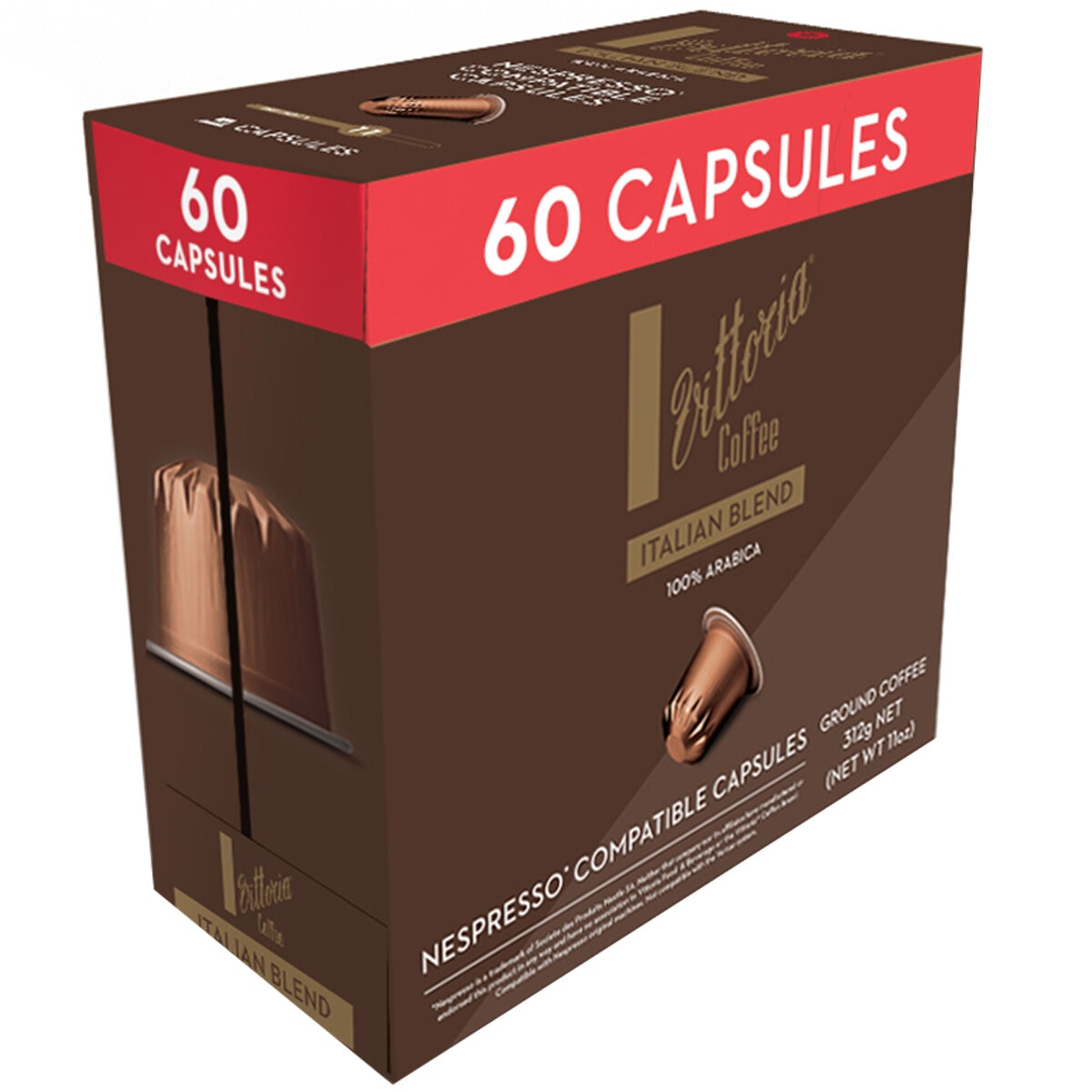 Vittoria Italian Coffee Pods 60 Pack