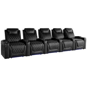 Valencia Home Theatre Oslo Edition 5 Seater Black And Dark Chocolate