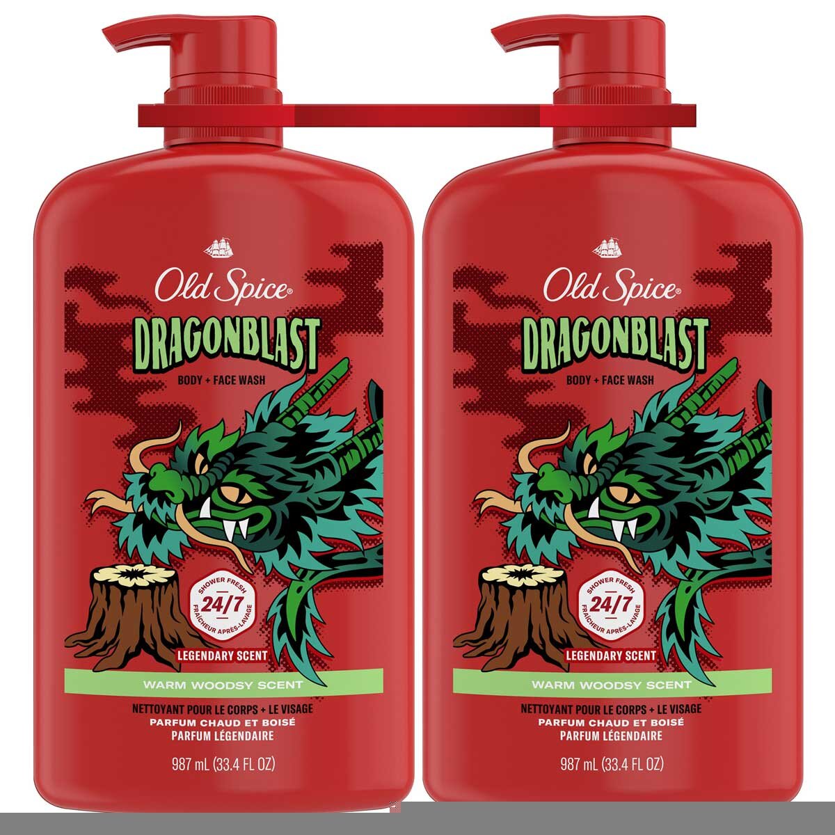 Old Spice Dragon Blast Body Wash 2 x 987ml