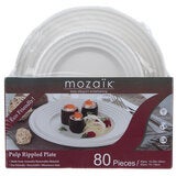 Mozaik Round Rippled Plates 80 Count Mozaik Round Rippled Plates 80 Count