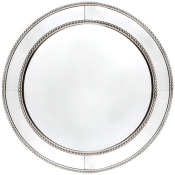 CAFE LIGHTING & LIVING Zeta Wall Mirror Round Antique Silver