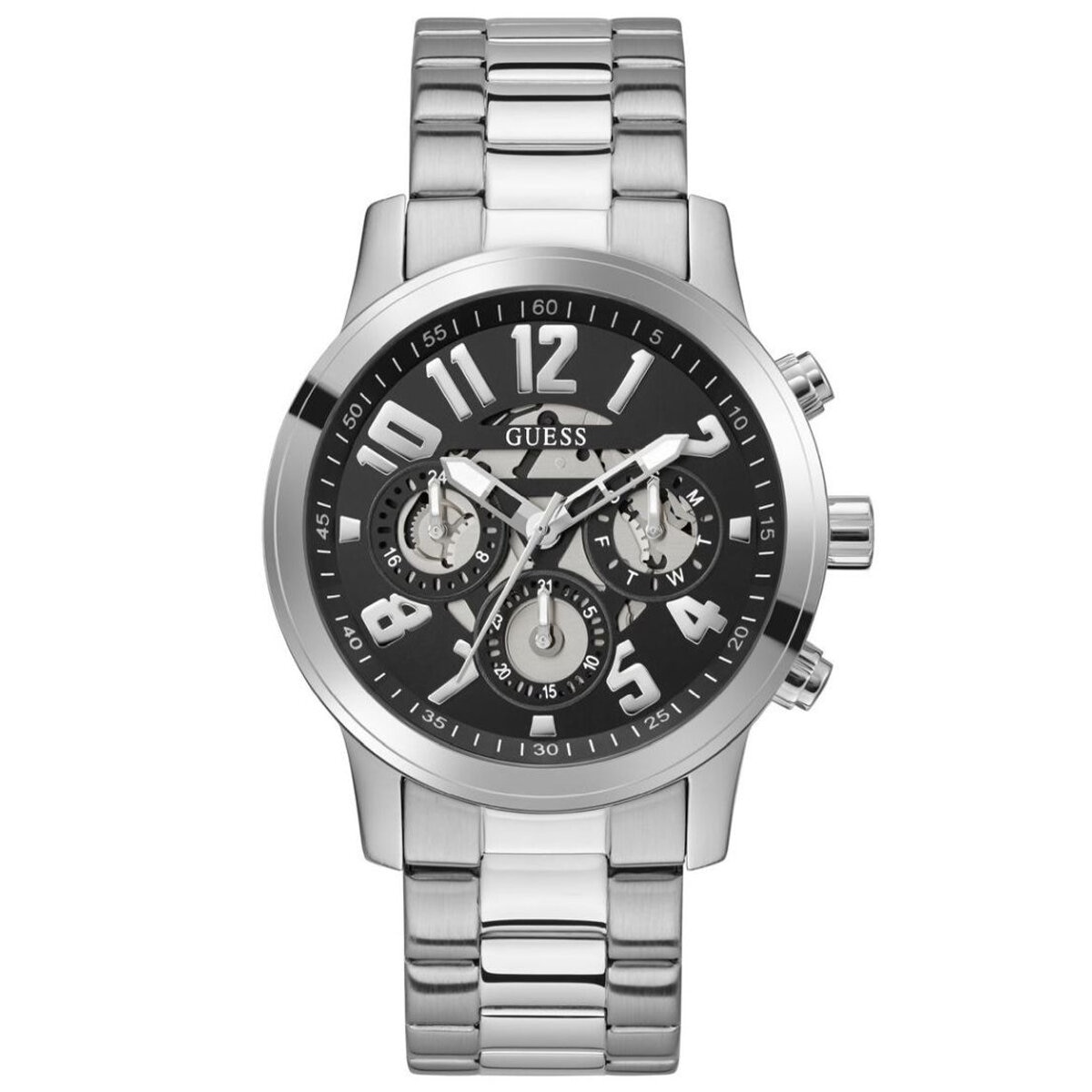 GUESS Parker Silver Tone Multifunction Men's Watch