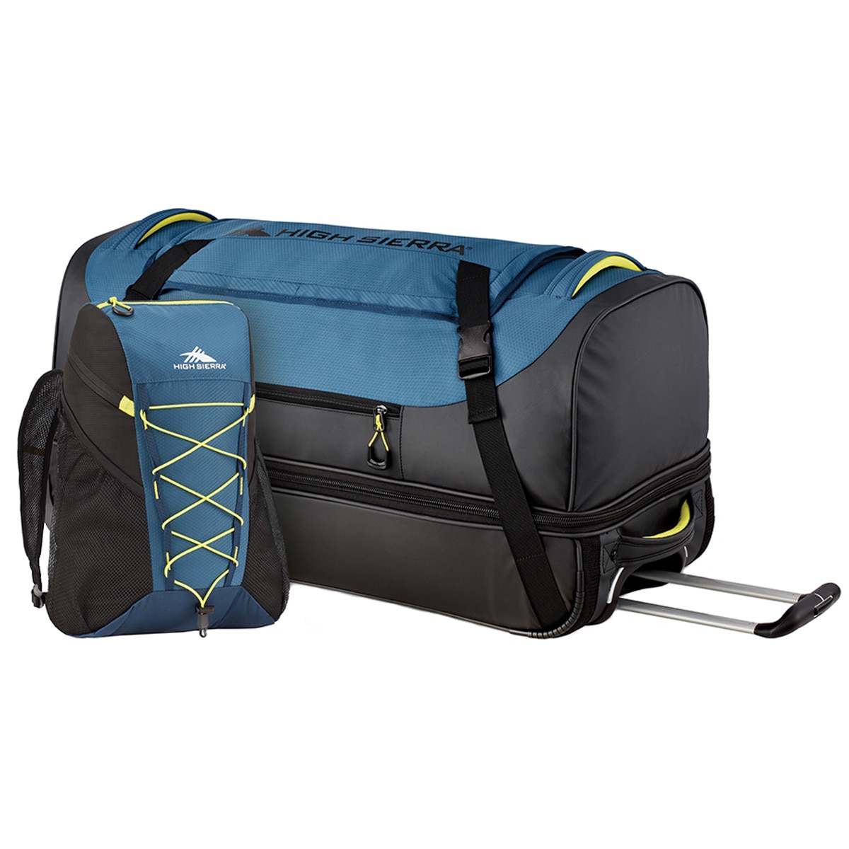 High Sierra 2pc Duffle Backpack Blue
