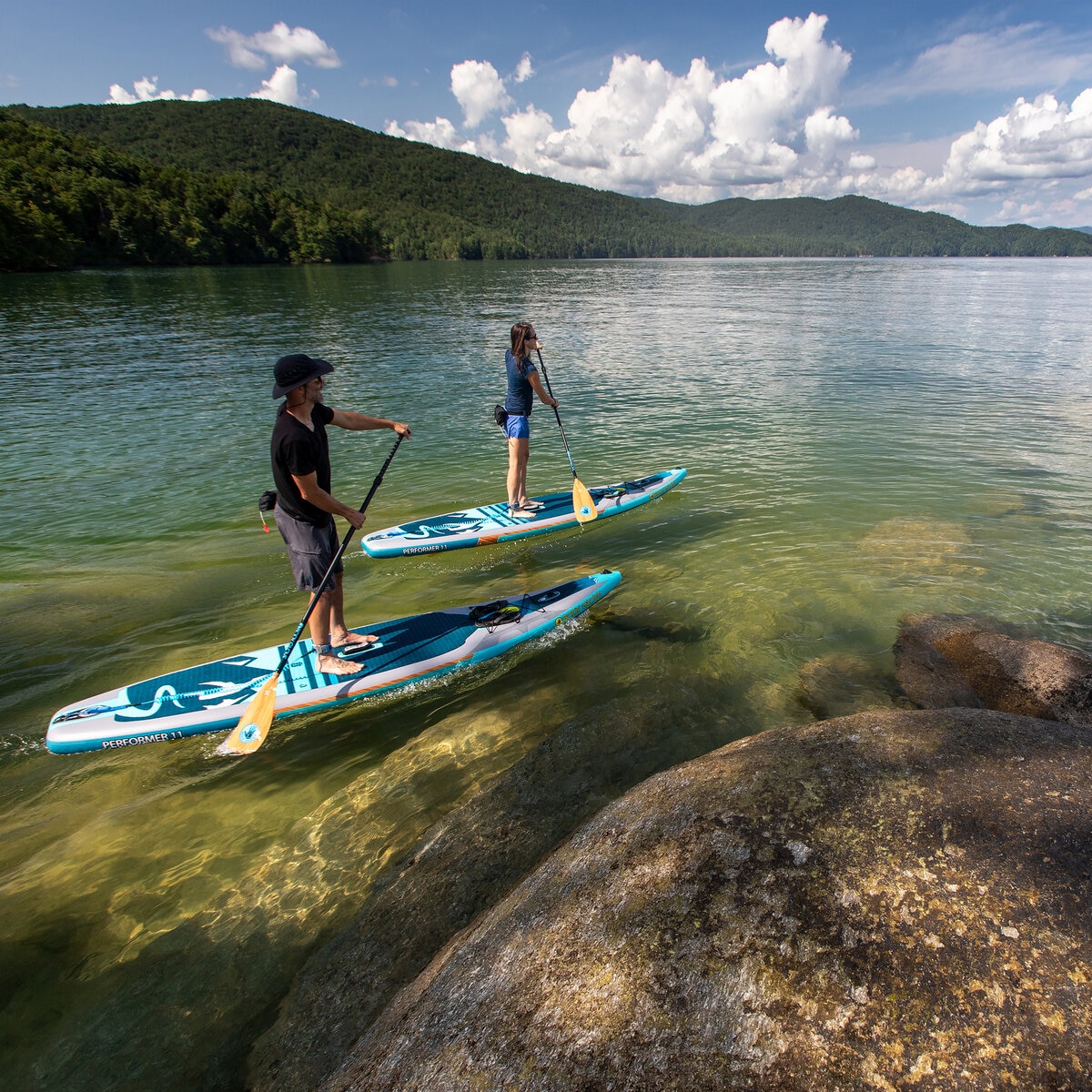 Dynamic 10'6 Inflatable Paddle Board - Blue/Green - Body Glove