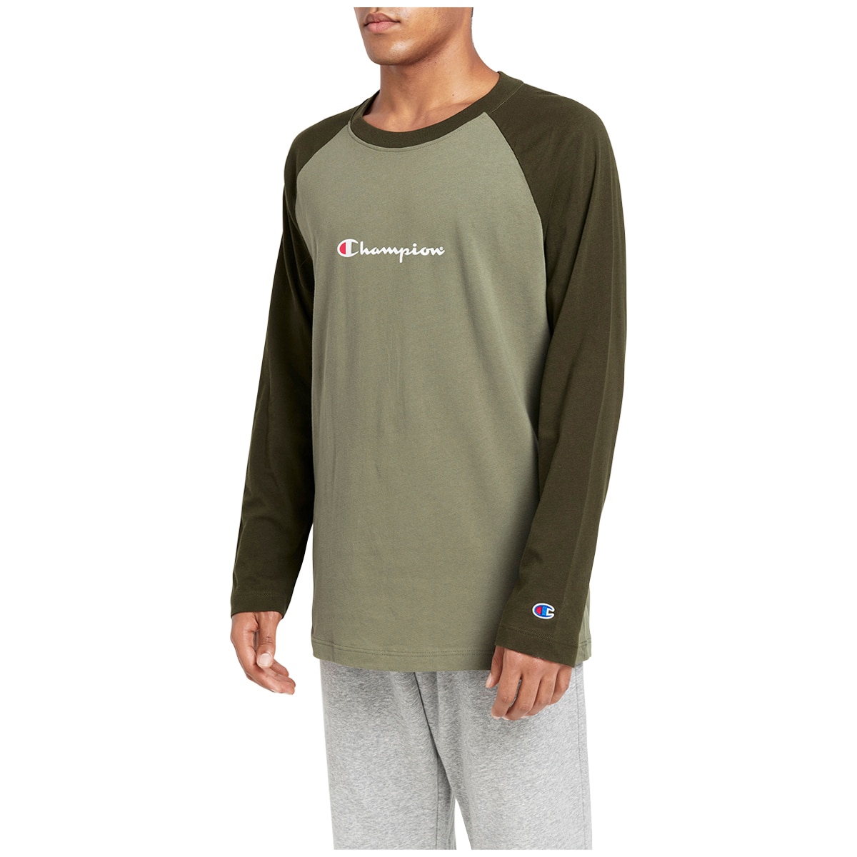 Champion Men's Long Sleeve Tee Khaki Costco Australia