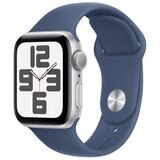 Apple Watch SE GPS + Cellular 40mm Silver Aluminium Case With Denim Sport Band M/L
