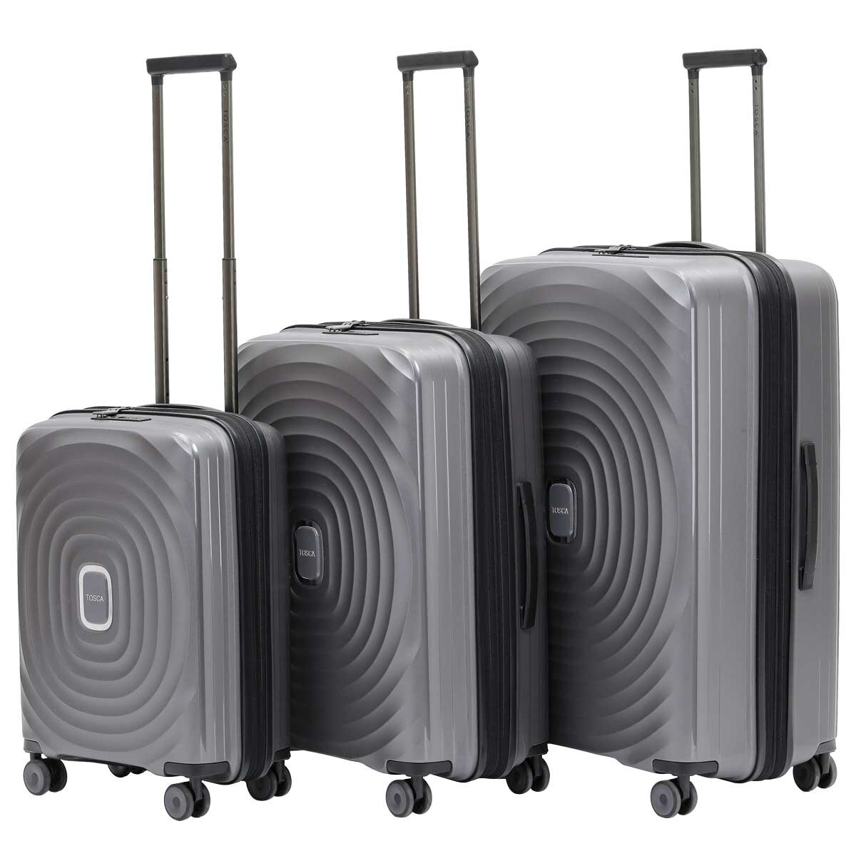 Tosca Eclipse 3 Piece Luggage Set Charcoal