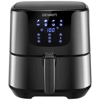 Devanti Digital Air Fryer 7L Black AF-K-G-5T6-SS-BK