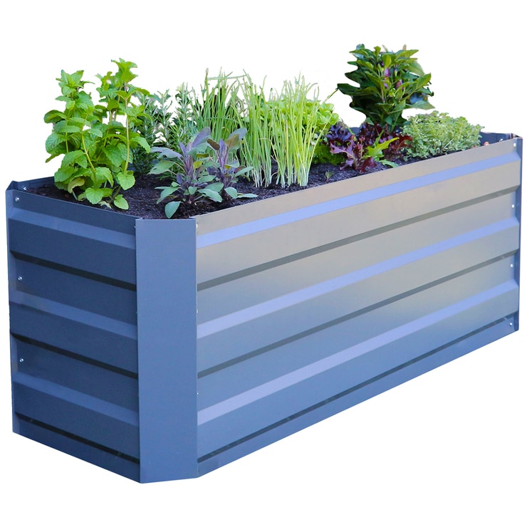 Greenlife Slimline Garden Bed 120 x 45 x 45cm Slate Grey | Costco Australia