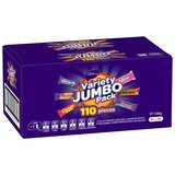 Cadbury Variety Jumbo Pack 110 Pieces 1.56kg Cadbury Variety Jumbo Pack 110 Pieces 1.56kg